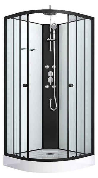 Sanotechnik Kompletna tuš kabina Reload (Crna/Bijela, D x Š x V: 90 x 90 x 225 cm)
