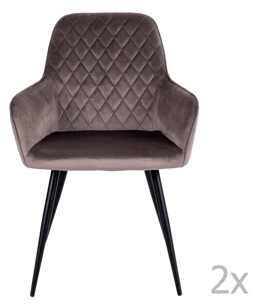 Set od 2 smeđe-sive stolice za blagovanje House Nordic Harbo