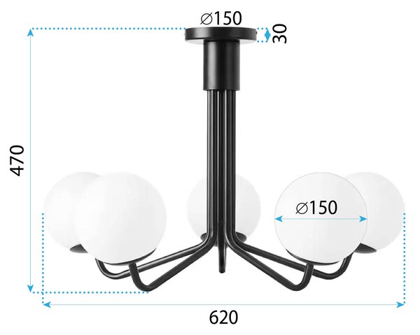 Luster BLACK APP1578-5C