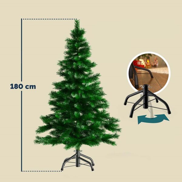 Umjetno božićno drvce RUDOLPH, 180 cm, zeleno Casaria