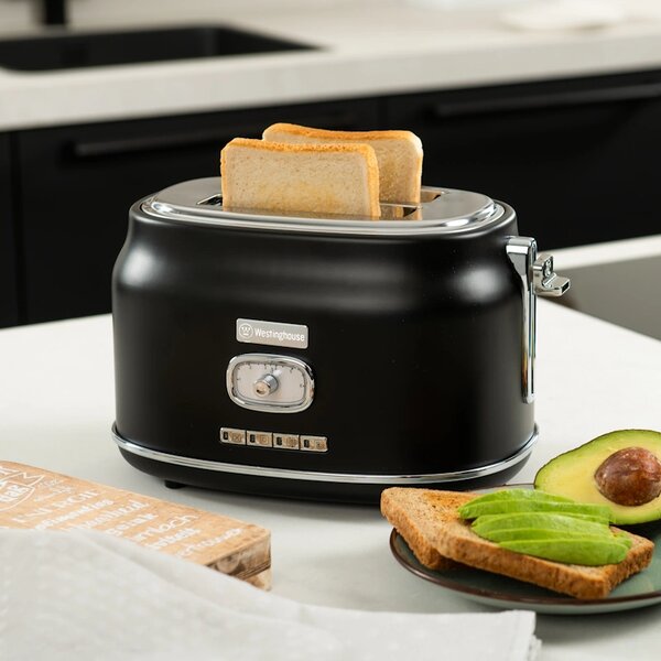 Westinghouse Retro Black 2 Slice toster