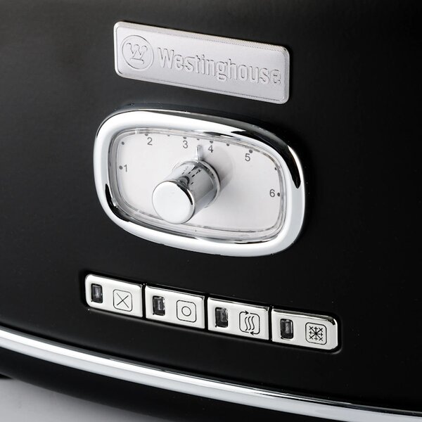 Westinghouse Retro Black 2 Slice toster