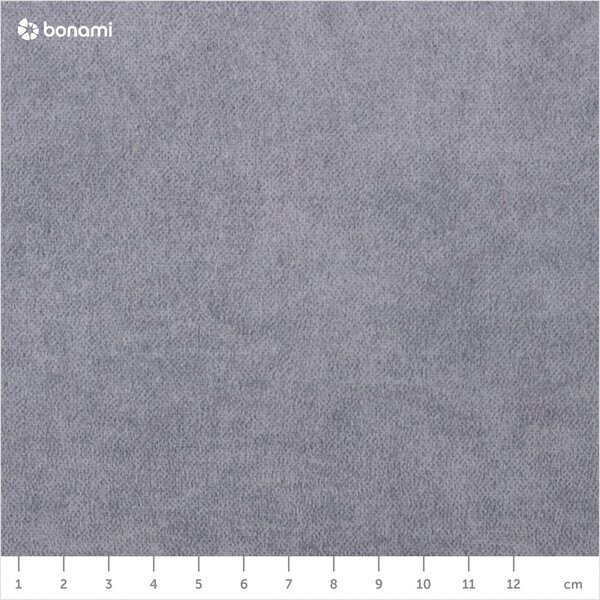 Svijetlo sivi tapecirani krevet s prostorom za pohranu s podnicom 100x200 cm Bunny – Ropez