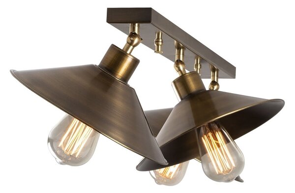 Stropna svjetiljka u brončanoj boji s metalnim sjenilom ø 24 cm Berceste – Opviq lights