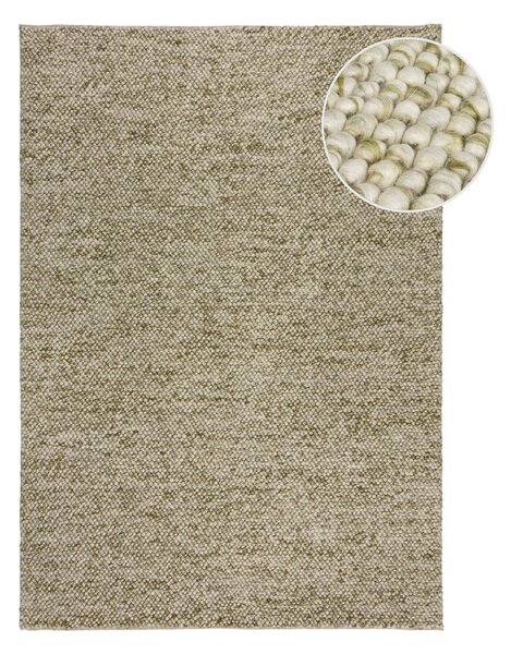 Kaki zeleni ručno rađen tepih od mješavine vune 160x230 cm Minerals – Flair Rugs