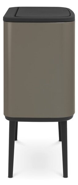Siva željezna kanta za smeće za odvojeni otpad/na dodir 34 l Bo Touch Bin – Brabantia