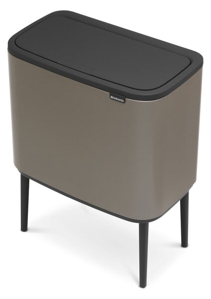 Siva željezna kanta za smeće za odvojeni otpad/na dodir 34 l Bo Touch Bin – Brabantia