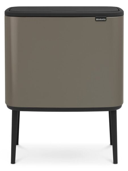 Siva željezna kanta za smeće za odvojeni otpad/na dodir 34 l Bo Touch Bin – Brabantia