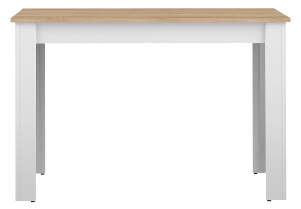 Bijeli blagovaonski stol s pločom u dekoru hrasta 110x70 cm Nice - TemaHome