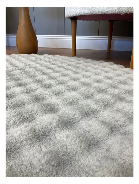 Sivi periv okrugao tepih ø 120 cm Bubbly – Oyo Concept