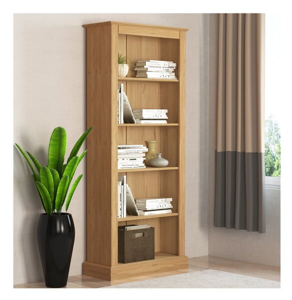 Biblioteka od masivnog bora u prirodnoj boji 181x31 cm Mille – Støraa