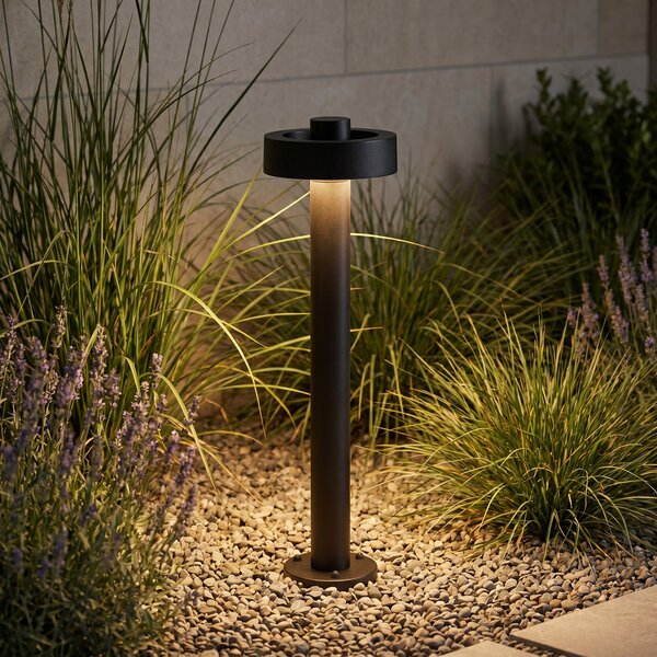 Lucande Nirella LED stazna svjetiljka, 60 cm, crna, CCT, IP65, Crno, Metal
