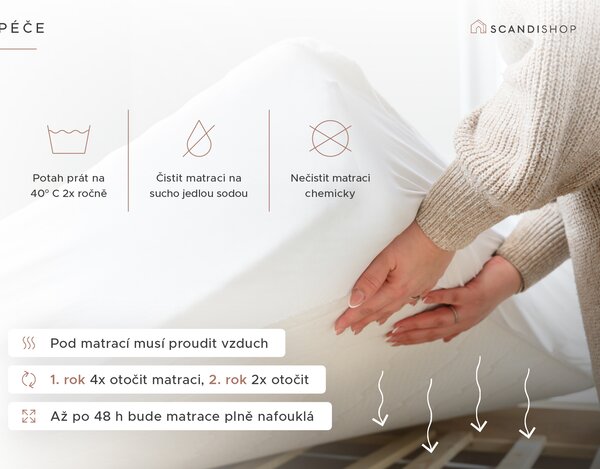 Kokosov madrac COCO MAXI 20 cm 80 x 200 cm Zaštita madraca: SA zaštitom madraca