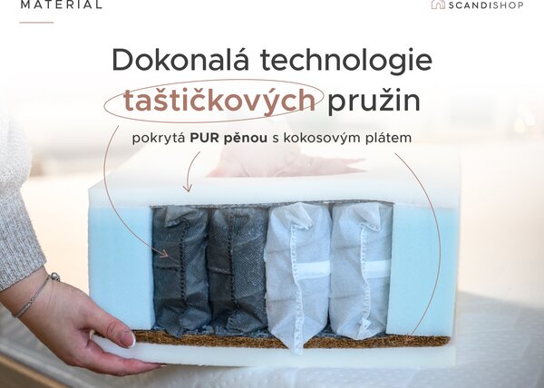 Kokosov madrac COCO MAXI 20 cm 80 x 200 cm Zaštita madraca: SA zaštitom madraca