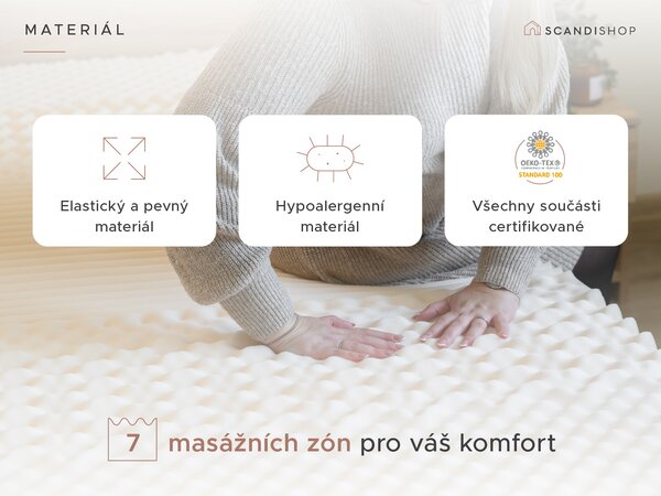 Kokosov madrac COCO MAXI 20 cm 80 x 200 cm Zaštita madraca: SA zaštitom madraca