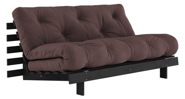 Tamno smeđa sklopiva sofa 160 cm Roots Black Night – Karup Design
