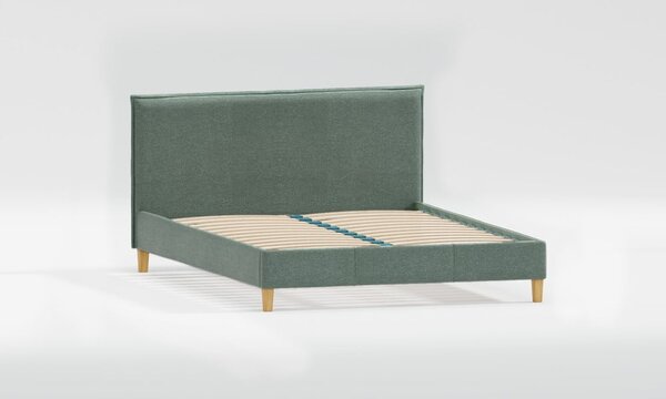 Zeleni tapecirani bračni krevet s podnicom 160x200 cm Tina – Ropez