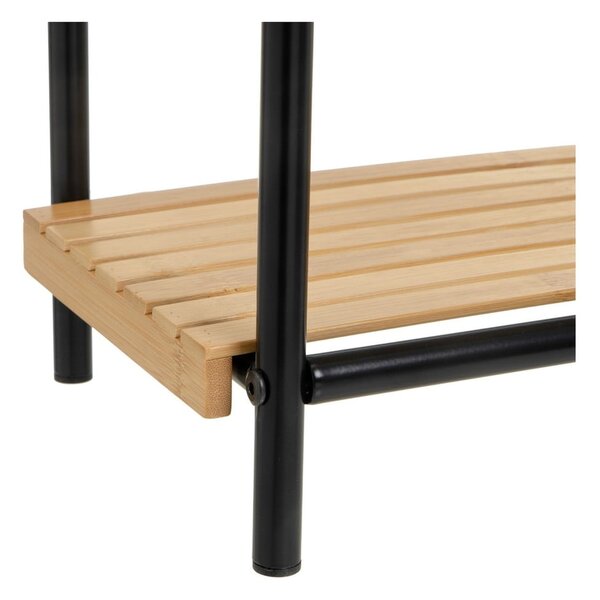 Crni/u prirodnoj boji od bambusa regal 41x77 cm – Casa Selección