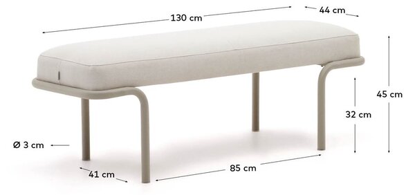 Bež klupa Compo – Kave Home