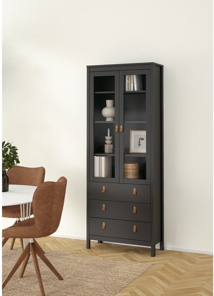 Crna vitrina 78x199 cm Madrid – Tvilum