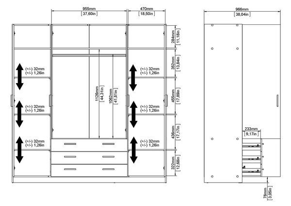 Tamno sivi ormar 196x200 cm Sprint – Tvilum