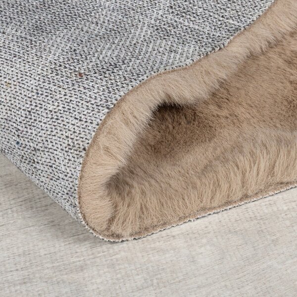 Smeđe sintetičko krzno 160x230 cm Waffle Faux Fur – Flair Rugs