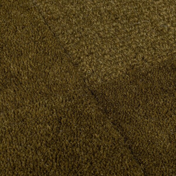 Kaki zeleni ručno rađen vunen tepih 120x170 cm Checkerboard – Flair Rugs