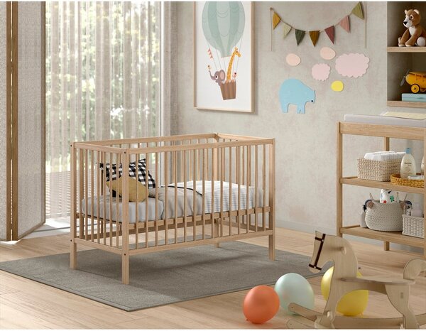 Dječji krevet od masivnog bora 60x120 cm u prirodnoj boji DINO – Vipack