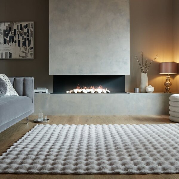 Svijetlo sivo sintetičko krzno 180x290 cm Waffle Faux Fur – Flair Rugs