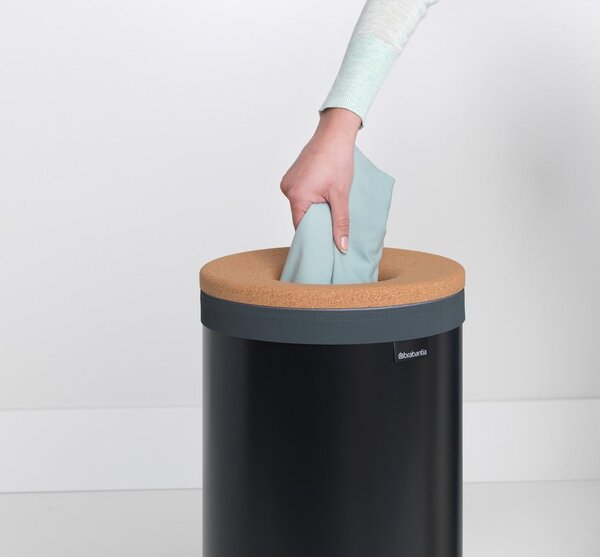 Mat crna metalna košara za rublje 35 l – Brabantia