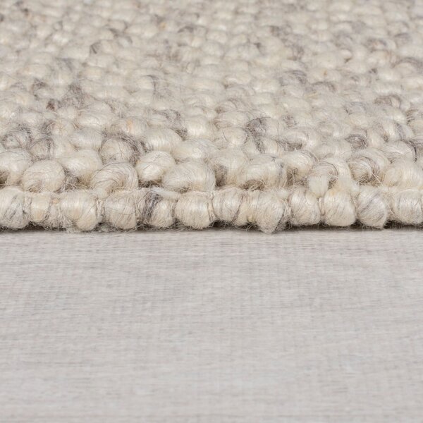 Krem ručno rađen tepih od mješavine vune 160x230 cm Minerals Border – Flair Rugs