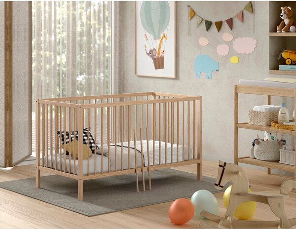 Dječji krevet od masivnog bora 70x140 cm u prirodnoj boji DINO – Vipack
