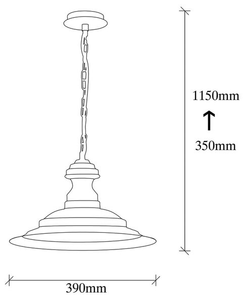Viseća svjetiljka u brončanoj boji s metalnim sjenilom ø 39 cm Obyla – Opviq lights