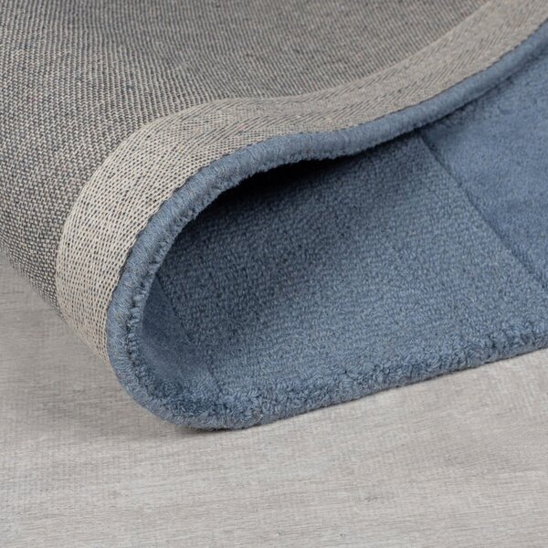 Tamno plavi ručno rađen vunen tepih 200x290 cm Checkerboard – Flair Rugs