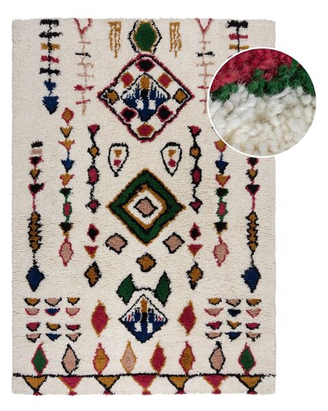 Krem ručno rađen vunen tepih 160x230 cm Moroccan Fes – Flair Rugs