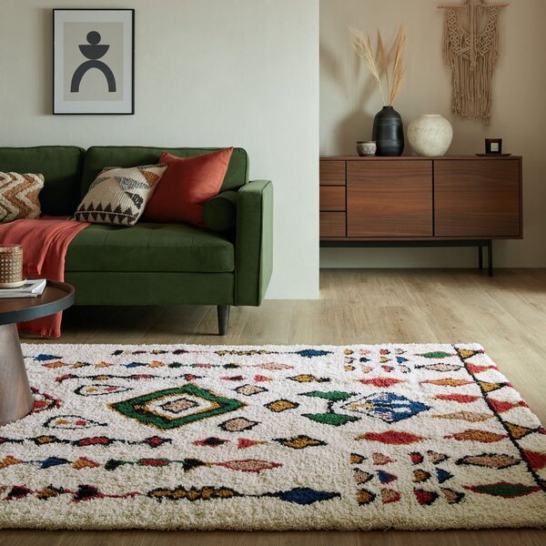 Krem ručno rađen vunen tepih 160x230 cm Moroccan Fes – Flair Rugs