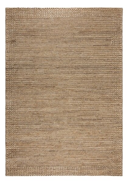 Ručno rađen tepih od kenafa u prirodnoj boji 120x170 cm Drew Border – Flair Rugs