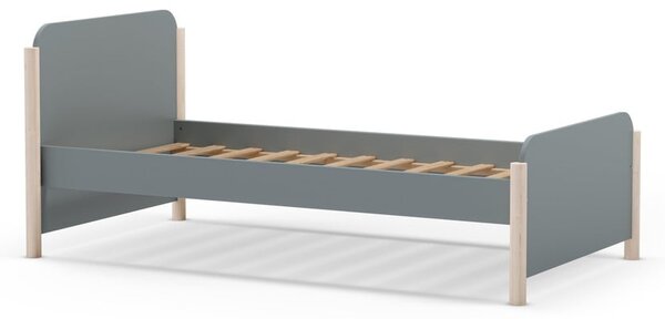 Dječji krevet prljavo zeleni od masivnog bora s podnicom 90x190 cm Enola – Marckeric