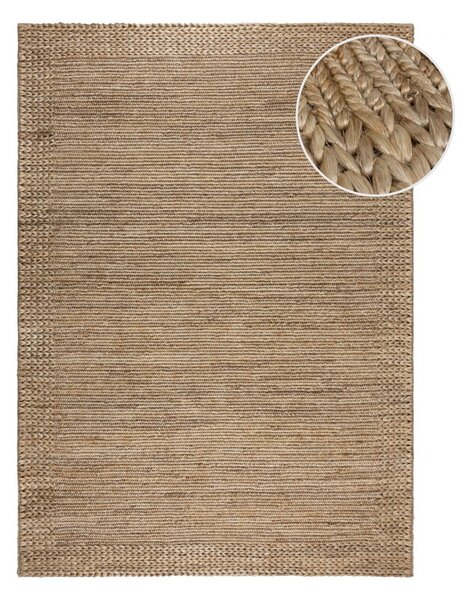 Ručno rađen tepih od kenafa u prirodnoj boji 120x170 cm Drew Border – Flair Rugs