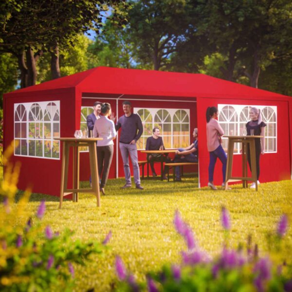 Party šator NEAPOL, 3x6 m, crveni Jurhan