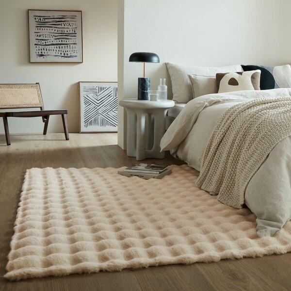 Krem sintetičko krzno 80x150 cm Waffle Faux Fur – Flair Rugs