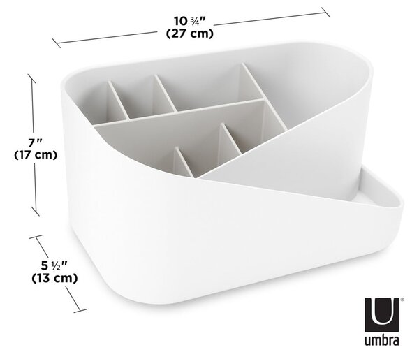 Bijeli plastičan kupaonski organizator za kozmetiku Glam – Umbra
