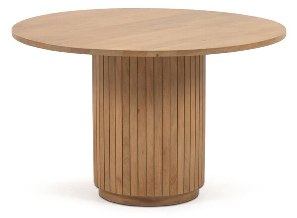 Okrugli blagovaonski stol od masivnog manga u prirodnoj boji ø 120 cm Licia – Kave Home