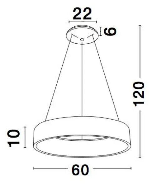 RANDO VISILICA LED 42W/3000K/3010lm/IP20/SMEĐA NL6167209