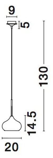CIOTO VISILICA E14 /IP20/MATT CRNA & BIJELA NL5704803