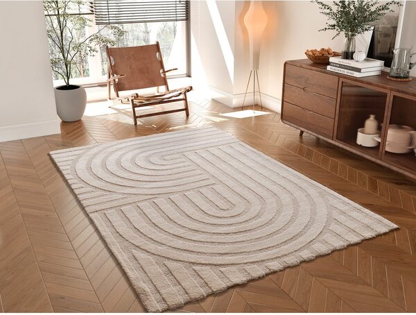 Krem tepih 80x150 cm Snowy – Universal