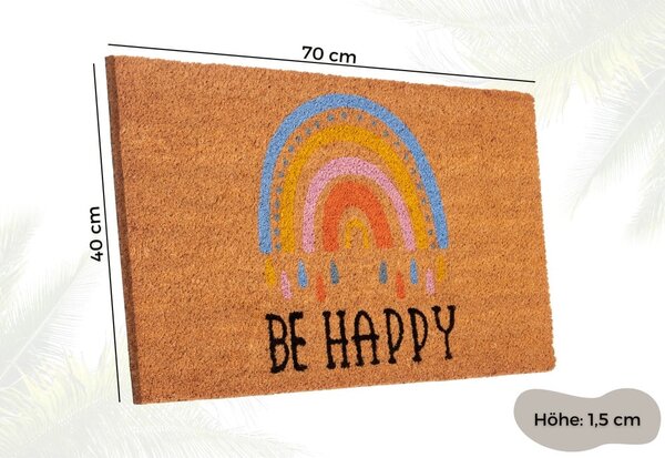 Otirač od kokosovih vlakana 40x70 cm Be Happy – Hanse Home