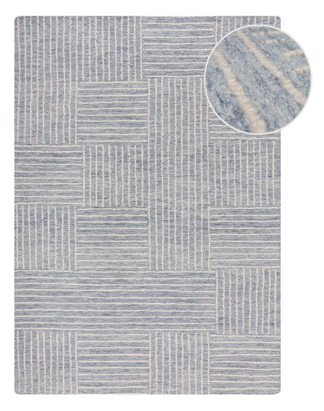 Svijetlo plavi ručno rađen vunen tepih 200x290 cm Memphis Wool – Flair Rugs