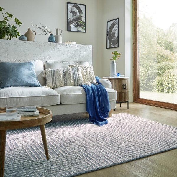 Svijetlo plavi ručno rađen vunen tepih 200x290 cm Memphis Wool – Flair Rugs