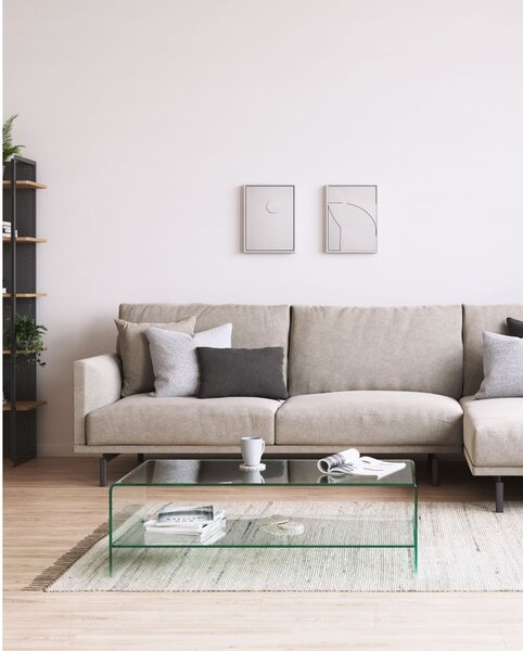 Stakleni stolić za kavu 55x110 cm Burano – Kave Home